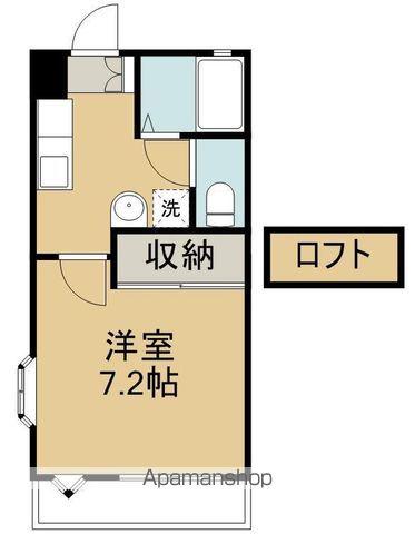 ハピネス銀杏町(1K/1階)の間取り写真