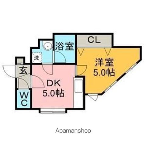 ステージN20Ⅱ(1DK/2階)の間取り写真