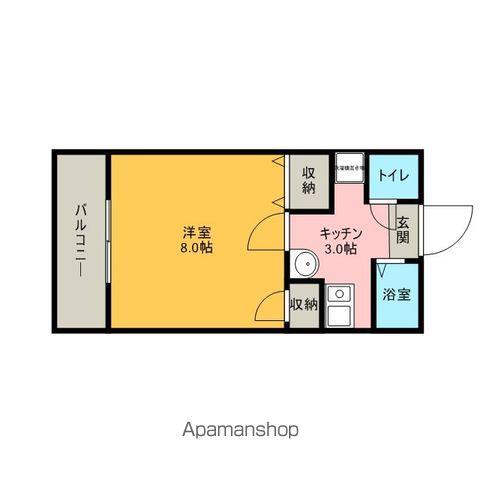 グリーンヒルズ香椎唐原(1K/6階)の間取り写真