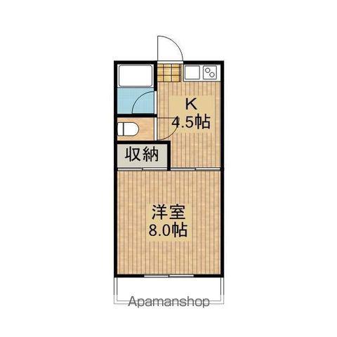 吉尾コーポ(1K/2階)の間取り写真