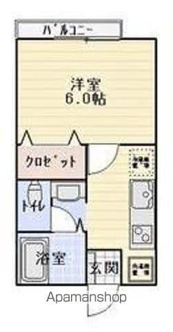 ライトヴィレッジA(1K/1階)の間取り写真