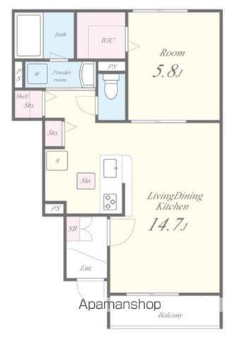 ガレリア上鷺(1LDK/1階)の間取り写真