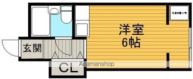 ミキ・フラット(ワンルーム/3階)の間取り写真