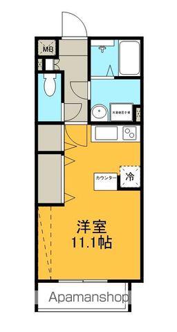 セレクトⅢ(ワンルーム/2階)の間取り写真