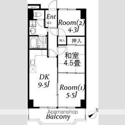 シュターンハイム第一(3DK/6階)の間取り写真