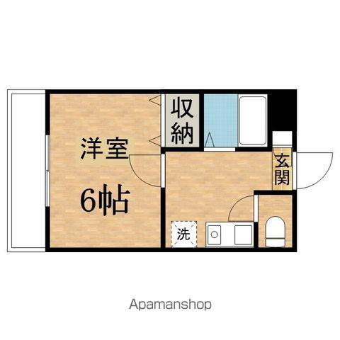 アドニスイースト(1K/1階)の間取り写真