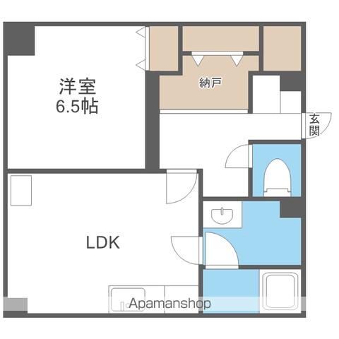 札幌市東西線 白石駅(札幌市営) 徒歩3分 5階建 築42年(1SLDK/4階)の間取り写真