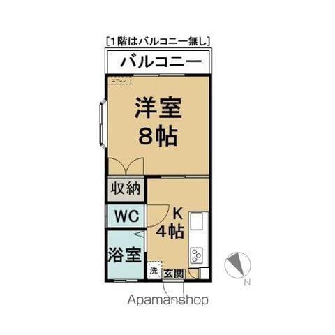FRONTENAC(1K/2階)の間取り写真