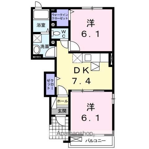SONO FELICE(2DK/1階)の間取り写真