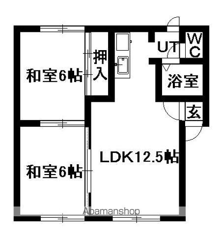 アーバンライラックⅡ(2LDK/2階)の間取り写真