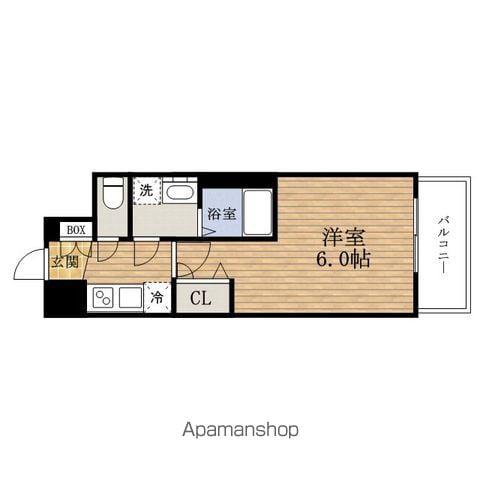 レオンコンフォートNAMBANISHI Ⅲ(1K/9階)の間取り写真