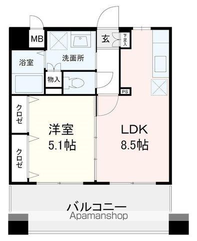 グラディート(1LDK/3階)の間取り写真