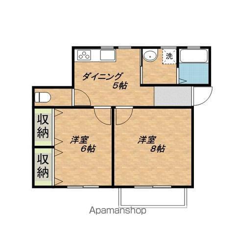 キトゥン・ハイム(2DK/1階)の間取り写真
