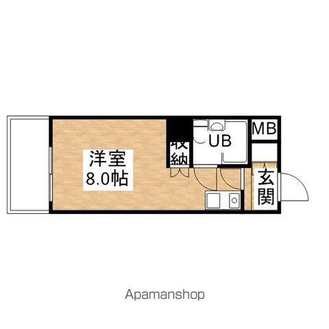 グリーンハイツ東桜(ワンルーム/4階)の間取り写真