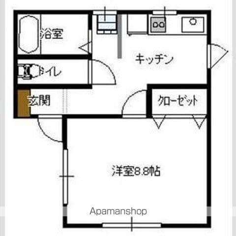 エルベ青山(1K/1階)の間取り写真