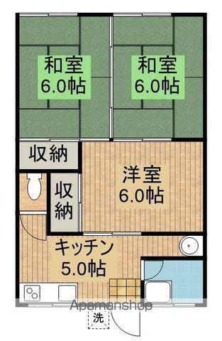 椎谷コーポ(3K/1階)の間取り写真