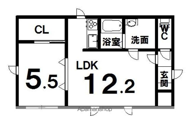 アルモニーア東館(1LDK/3階)の間取り写真