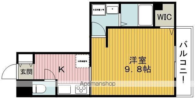 サンシャリテ向丘B棟(1K/3階)の間取り写真