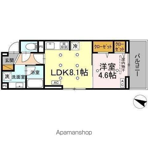 コニフェールⅠ(1LDK/3階)の間取り写真