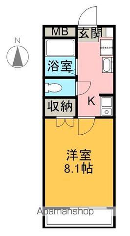 キャトルセゾン(1K/1階)の間取り写真