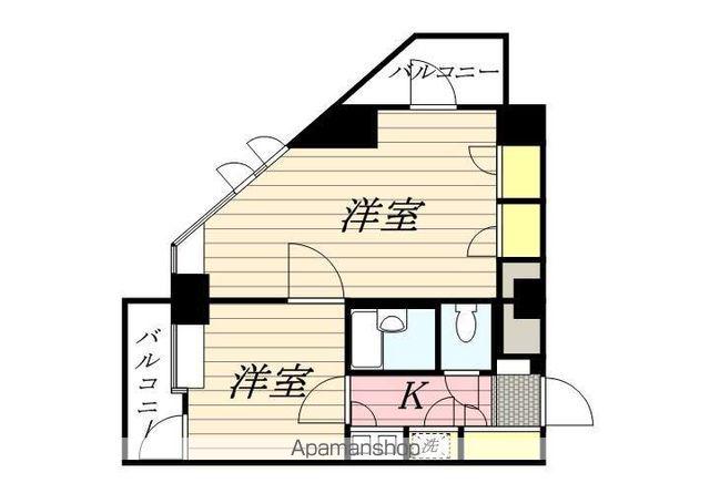 朝日プラザ博多Ⅴターミナルスクエア(2K/12階)の間取り写真