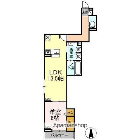 WILLKOMMEN(1LDK/2階)の間取り写真