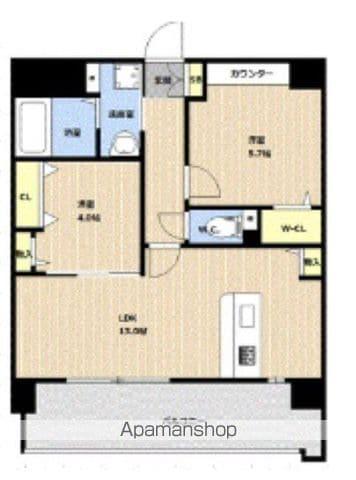 LIBTH博多空港通(2LDK/2階)の間取り写真