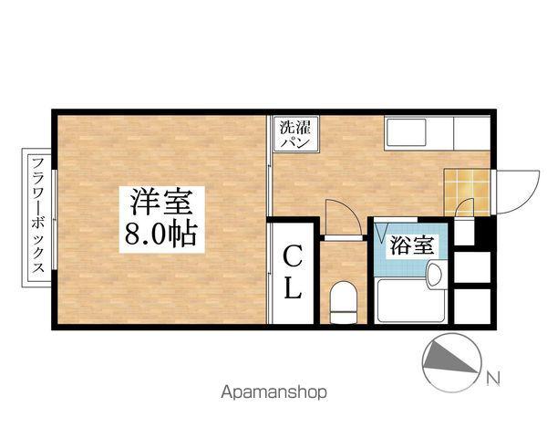コートドール(1K/2階)の間取り写真