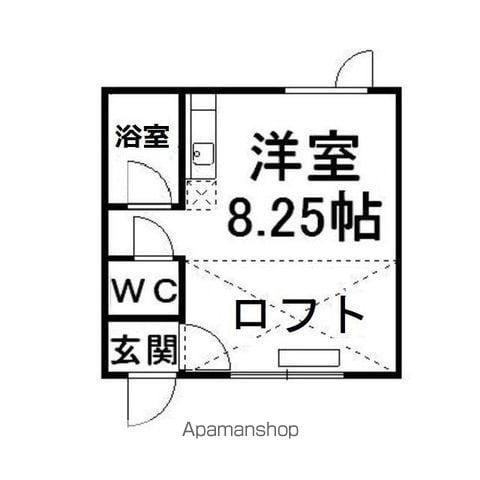 メゾンドK1(ワンルーム/2階)の間取り写真