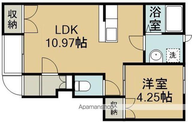越後線 内野駅 徒歩7分 2階建 築16年(1LDK/1階)の間取り写真