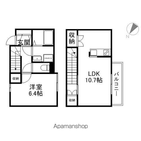 メゾントワ膳所(1LDK)の間取り写真