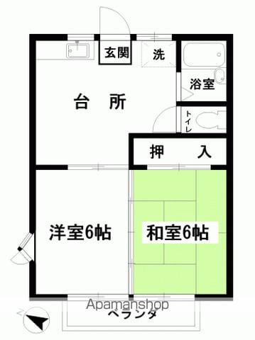 ORANGE ROAD(2DK/2階)の間取り写真