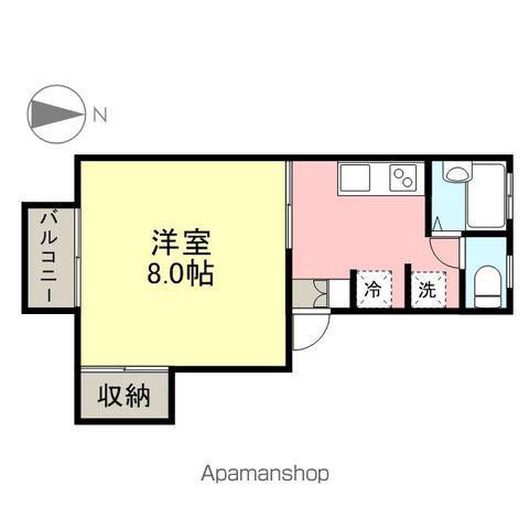 まほろば舘Ⅰ(1K/2階)の間取り写真