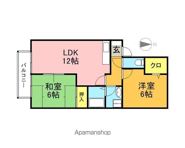 ダイユー・コーポ(2LDK/1階)の間取り写真