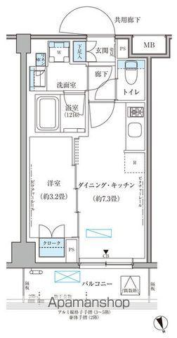 パークアクシス文京本郷(1DK/3階)の間取り写真