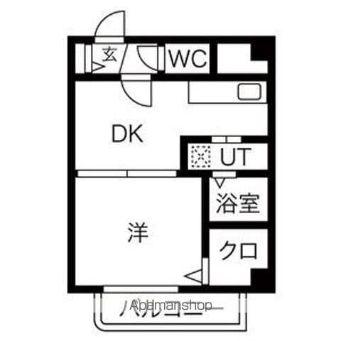 エクセレントハウス豊平37(1DK/4階)の間取り写真