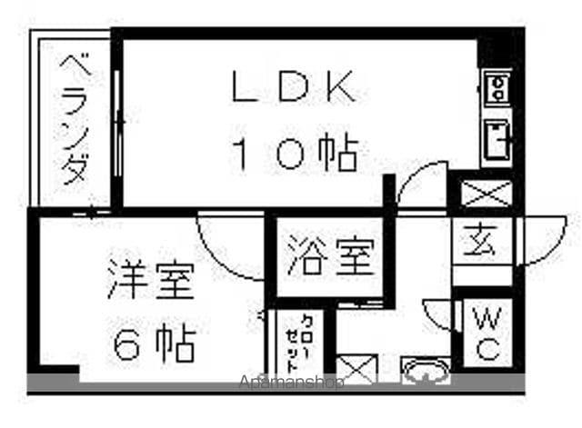 オゾックハウス(1LDK/3階)の間取り写真
