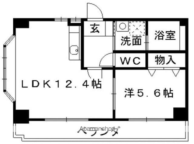 パルエースFUJI(1LDK/5階)の間取り写真