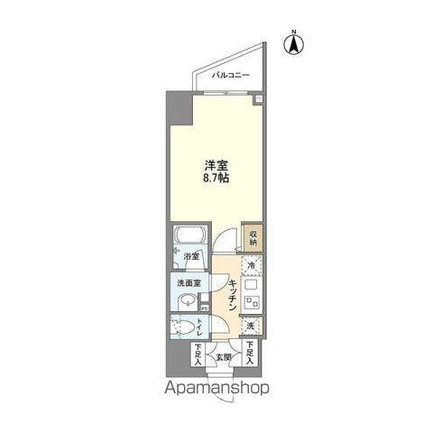 エルスタンザ徳川(1K/6階)の間取り写真