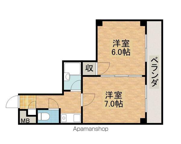 モリビル京橋(2K/6階)の間取り写真