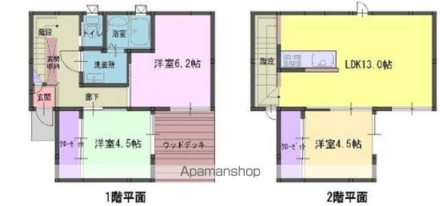 東北本線 花巻駅 徒歩35分 2階建 築17年(3LDK)の間取り写真