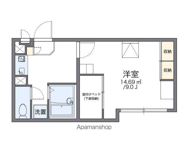 レオパレスWKハイツ(1K/2階)の間取り写真