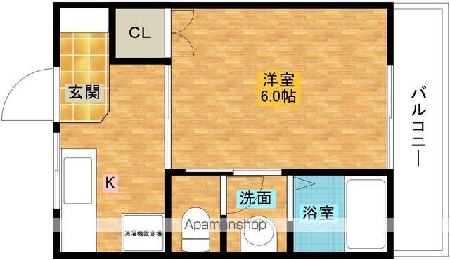 クレーセル大和(1K/2階)の間取り写真