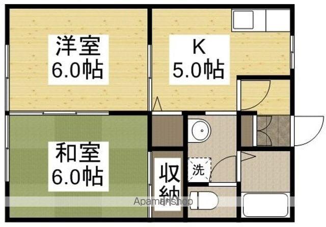 エスポワールマキ(2K/1階)の間取り写真