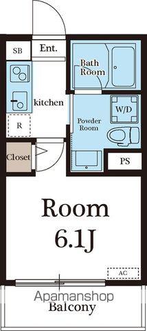 GRANDIA東船橋(1K/1階)の間取り写真