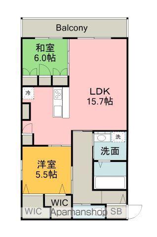 BORIKIしののめ空(2LDK/2階)の間取り写真