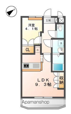 セレニティーE・M(1LDK/1階)の間取り写真