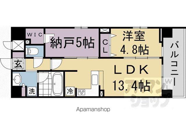 ユニハイム京都七条通(1SLDK/2階)の間取り写真