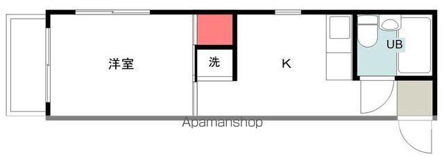 高橋マンション(1K/3階)の間取り写真