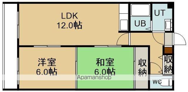 クレステージ田家(2LDK/2階)の間取り写真